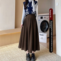 High-waisted Figure-flattering A-line Maxi Skirt