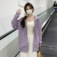 Hooded Loose All-matching Zipper Cardigan Sweater