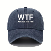 All-match Fashion Printing WTF Washed Baseball Cap Warm-keeping And Cold-proof