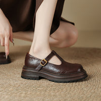 Vintage Mary Jane Hepburn Style T-strap Pumps Women