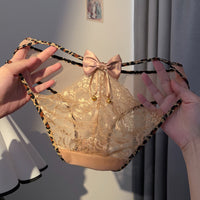 Sexy Leopard-Print Lace Underwear Hollowed-Out And Breathable For Women