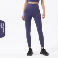 Yoga Women's No Embarrassment Line Skin-friendly Nude Feel Fitness Pocket High Top Sports Leggings