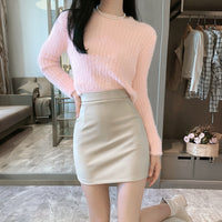Ultra Sexy Sheath Pu Small Leather Tight Skirt