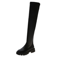 New Fashion Round Toe Square Heel Over The Knee Long Boots