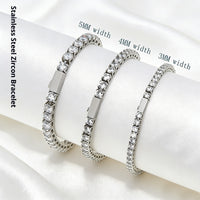 Stainless Steel 316 Tennis Chain Inlaid With Zircon
