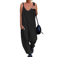 Women's Minimalist Solid Color Casual Jumpsuit
