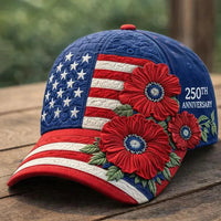 250th Anniversary Baseball Cap 3D Printed Snapback Hat
