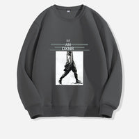 Men's Casual All-matching Round Neck Long Sleeve Top Loose Leisure Sweater
