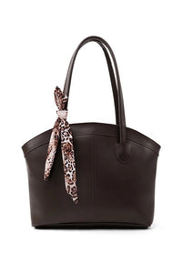 Faux Leather Zippered Shoulder Bag Single Compartment Gift Womens Hand Shoulder & Crossbody Bag Brown