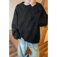Mens Loose-fitting Crew-neck Hoodie