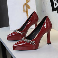 Patent Leather Platform Stiletto Pumps For Women