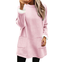 Snowman Digital Printing Casual Wide-sleeved Velvet Loose Sweater