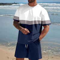 Cool Feeling Men's Short-sleeved T-shirt Shorts Suit