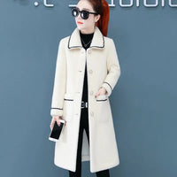Women's Mid-length Faux Mink Fleece Coat