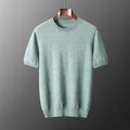 Autumn And Winter Front Line Ready-made Garments Round Neck Short Sleeve Men's Cashmere Sweater