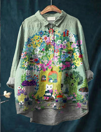 3D Printed Long Sleeve Shirt Animal Print Hawaiian Pullover