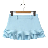 Women's Pleated Mini Skirt Stitching