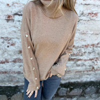 Casual Turtleneck Button Women's Sweater