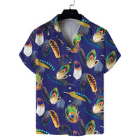 Hawaiian Modified Size Printed Men's Casual Beach Top