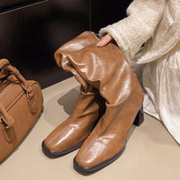 Large Size Women's Autumn And Winter High Heel Plus Fat Botton Width Ankle Boots