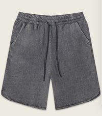 American Style Retro Washed Side Slit Drawstring Shorts