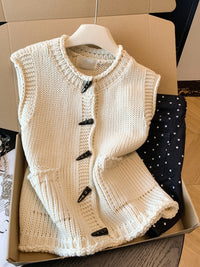Loose-fitting Single-breasted Layered Top For Winter