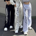 Printed Pattern Stretchy High-Street Dark Gothic Long Pants