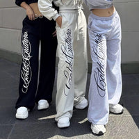Printed Pattern Stretchy High-Street Dark Gothic Long Pants
