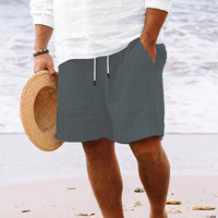 Stripe Print Shorts Summer Fashion Drawstring Sweatpants Casual Clothing For Men
