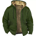 Multi-color Solid Color 3D Printing Digital Printing Hooded Sweater Brown Lining Cotton-padded Jacket