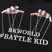 Two-hand Handle Letter Printing Velvet Padded Hooded Sweatshirt