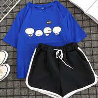 Summer Cute Short Sleeve Shorts Suit Home Wear