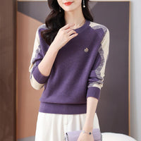 Knitted Long-sleeved Women's Base Layer Stylish Top