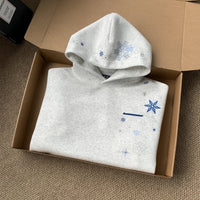 American-style Fleece-lined Thickened Embroidered Hoodie For Men