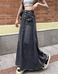 Retro Design Niche A Line Dress Skirt Autumn