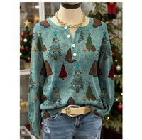 Womens Retro 3D Digital Print Hoodie Top