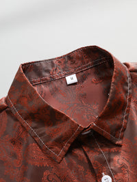 Men's Casual Jacquard Short-sleeved Shirt