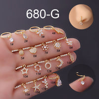 Fashion Jewelry New Popular Drop Of Zircon Pendant Nose Ring
