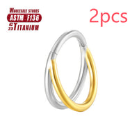F136 Titanium Alloy Fork Nose Ring Human Body Puncture Ornament