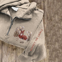 Lapel Half-zip Long-sleeve Casual Hoodie