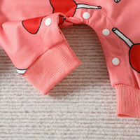 Cartoon Love Printed One-piece Romper