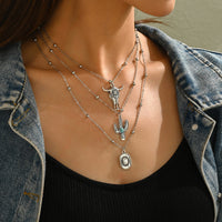 Western Cowboy-Style Turquoise Necklace Set