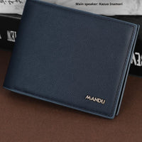 Men's PU Twill Short Anti-theft Swiping Multifunctional Coin Purse