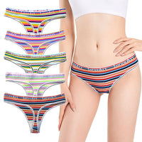 Women's Summer Color Stripes Thread Underwear