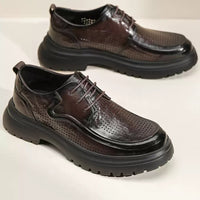 Men's Leather Shoes Summer Breathable Soft Bottom Business Casual