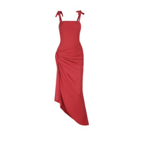 High-slit Fashionable Strap Maxi Dress