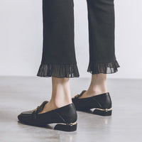 Real Soft Leather British Style Leather Shoes Women