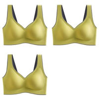 No Steel Ring Breasted Thin Section Gathered Side Breasts Sports Sleep Vest Bra Women