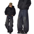 Mens American-Style Vintage Washed Bootcut Jeans