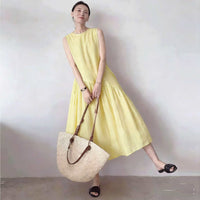 Plus-size Loose-fitting Breathable Sleeveless Dress